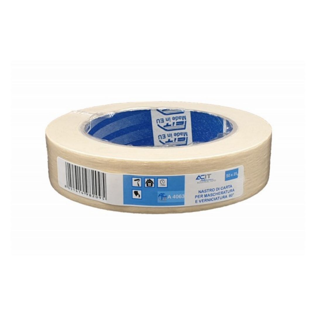 Nastro di carta per mascheratura, verniciatura, 20 mt x 24mm, confezione singola