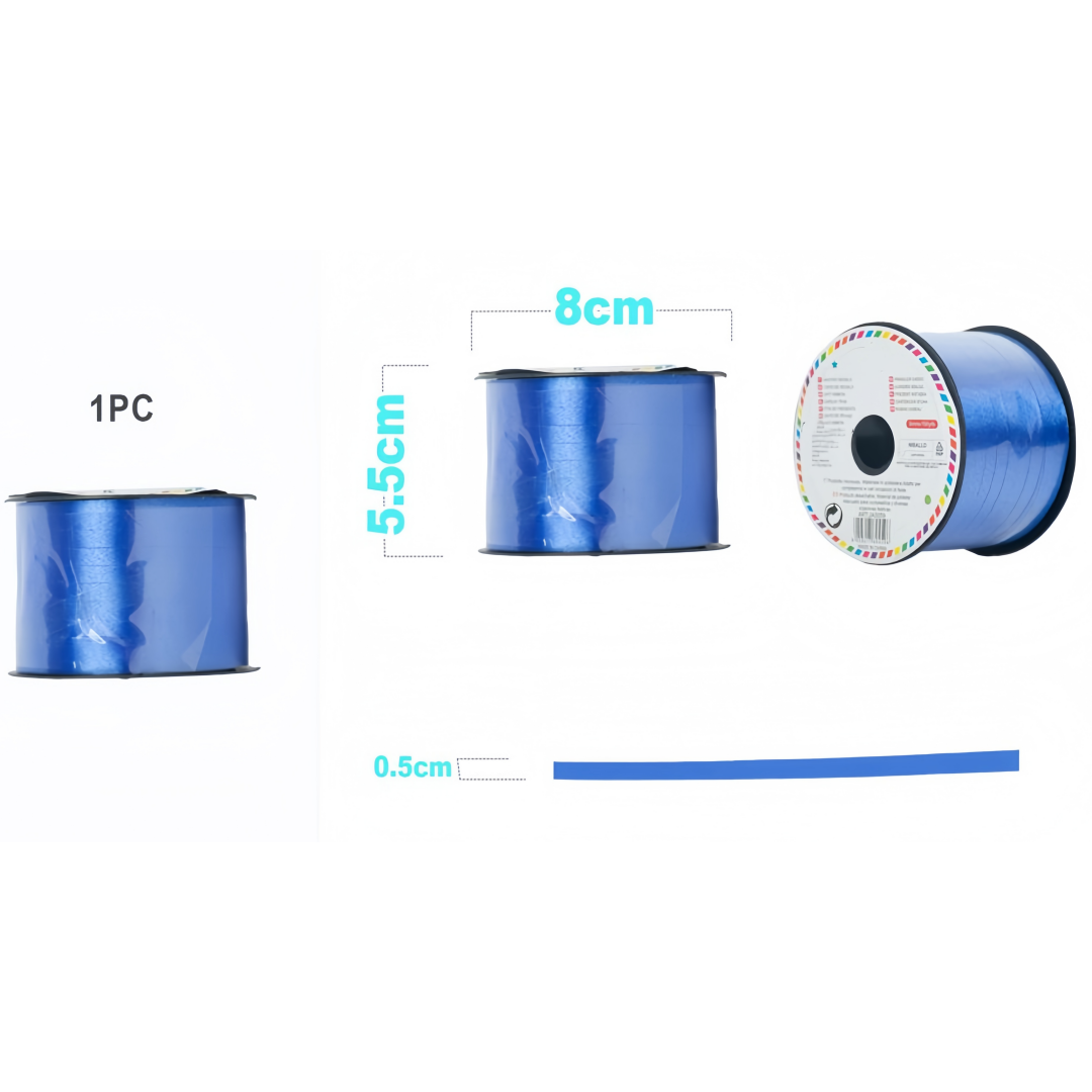Nastro plastica Blu 5mm*100 yard per palloncino