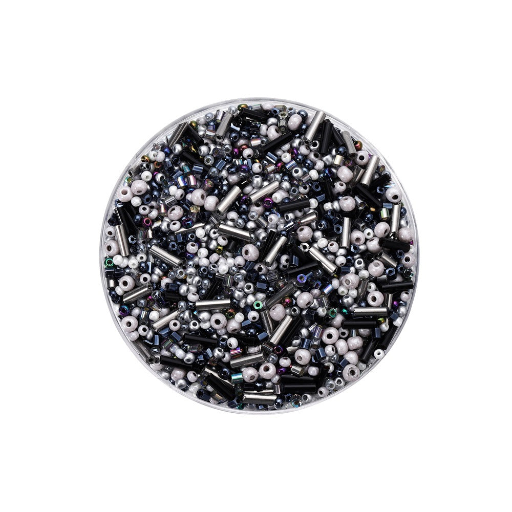 10g Perline di vetro miste rotonde e cilindriche – colori assortiti, alta qualità per gioielli fai da te