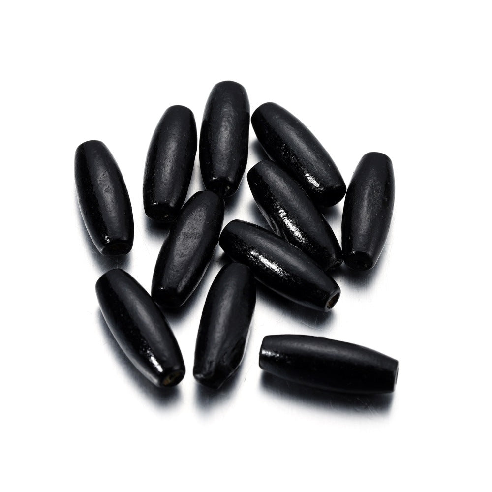 20 PERLINE DI LEGNO OVALI COLORATO DI ACERO