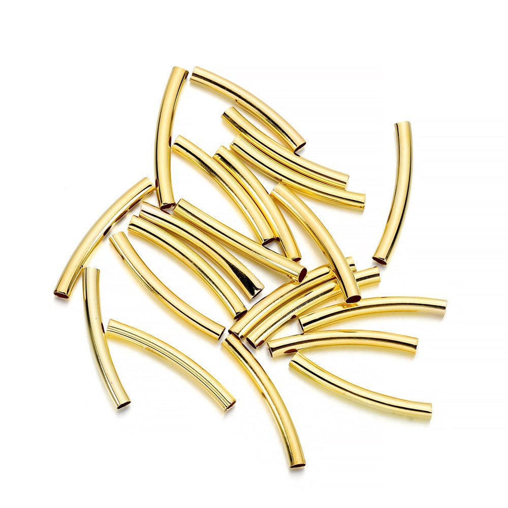 100 PEZZI TUBO PIEGATO IN RAME 20MM, Materiali per bracciali fai da te