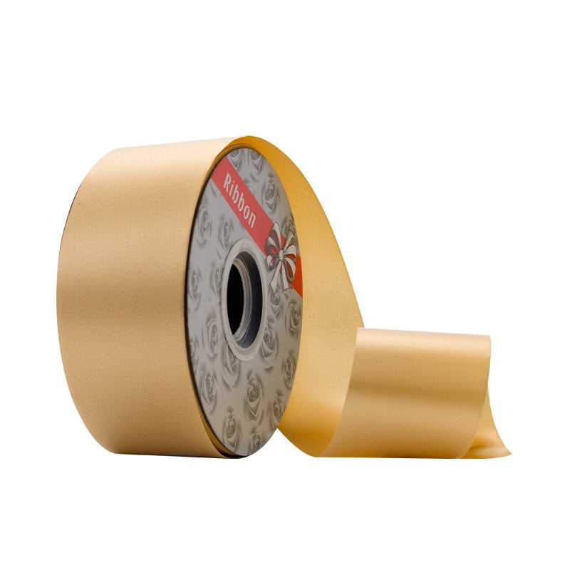 Nastro Regalo Decorativo in Plastica, 50 mm x 90 m, Bianco, per Confezioni e Decorazioni