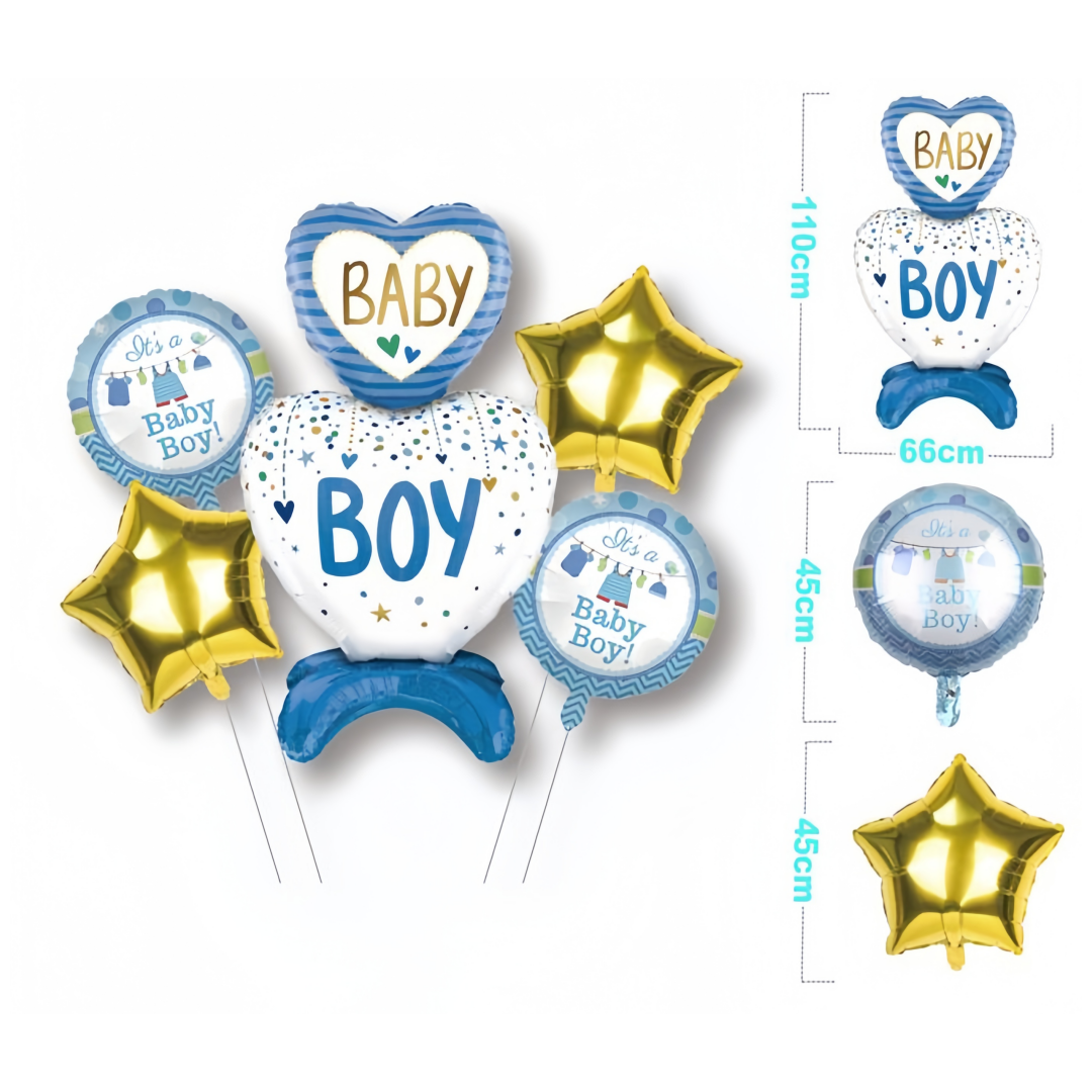 Set di palloncino Nascita Compleanno ITS A BABY BOY azzurro