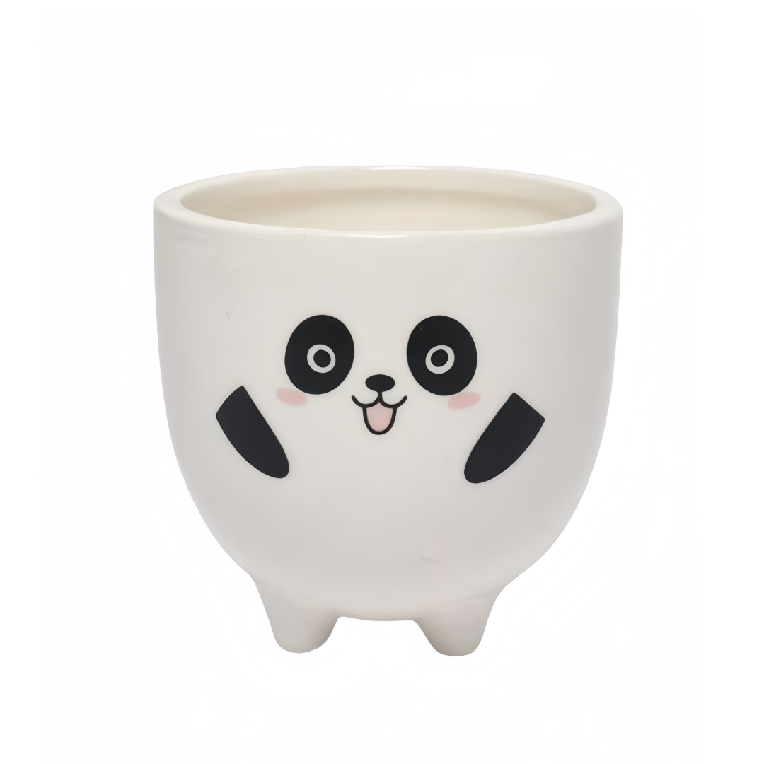 vaso decorativo in ceramica a forma di panda – piccolo vaso 8,4x8,3 cm per piante grasse