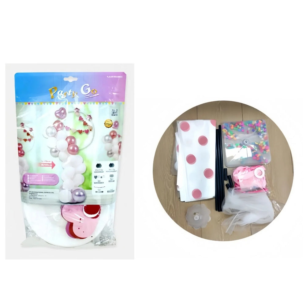 Set Palloncini per decorazioni party rosa altezza 185cm