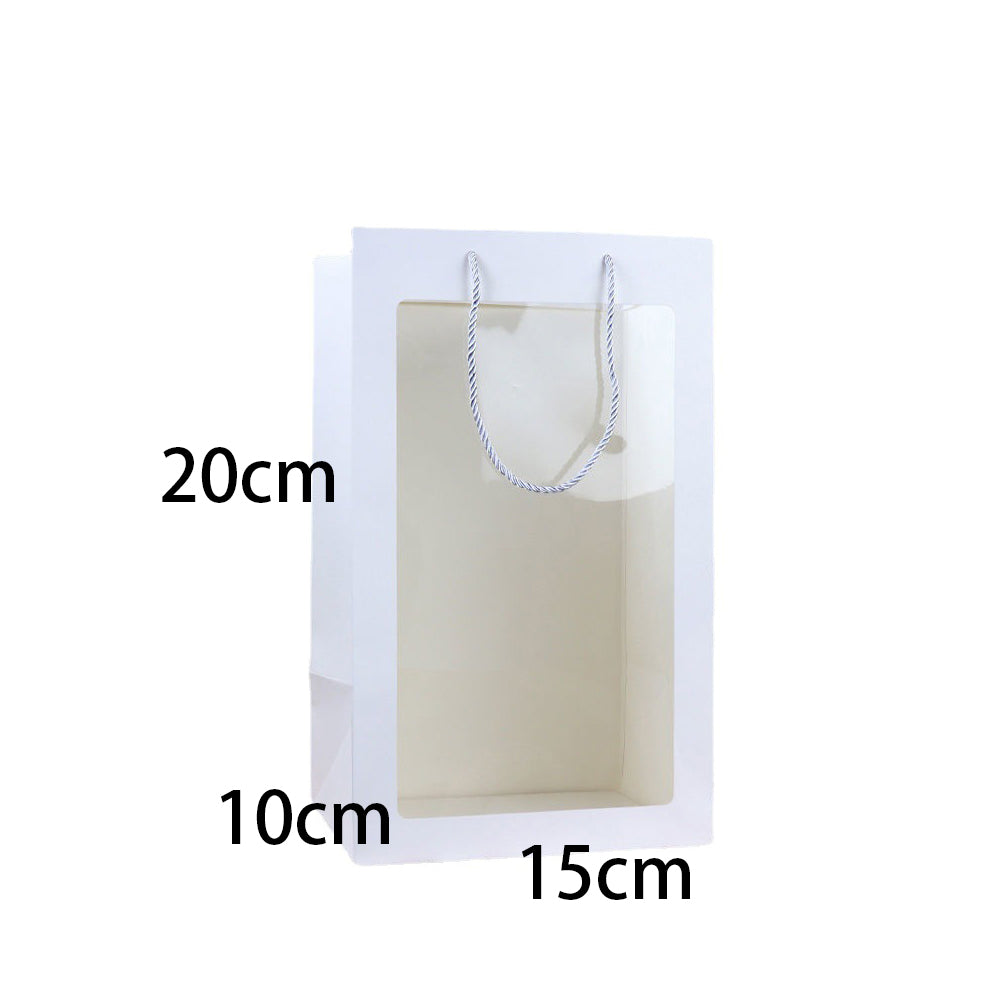 Wedding Bag Sacchetto Bianco Con Finestra Vetrina Trasparenti PVC