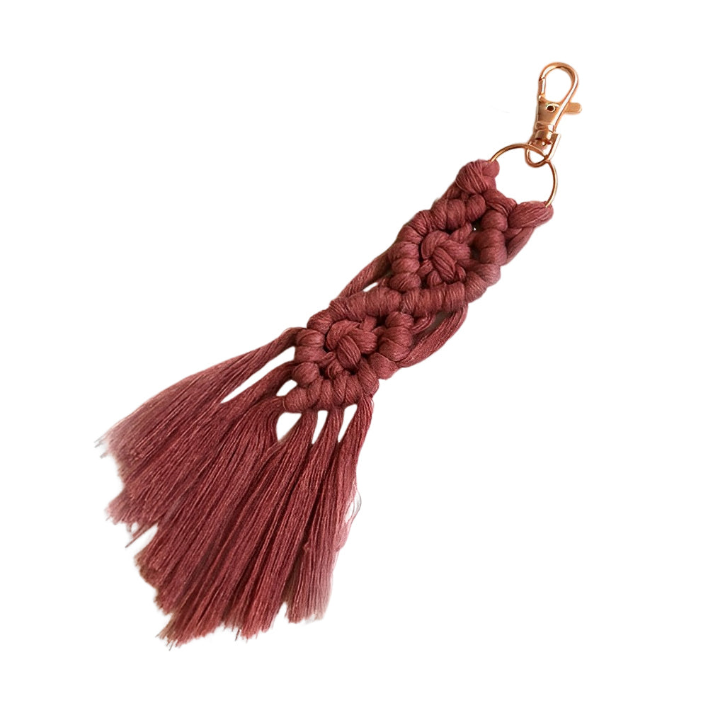 Portachiavi con nappe intrecciate coda di sirena