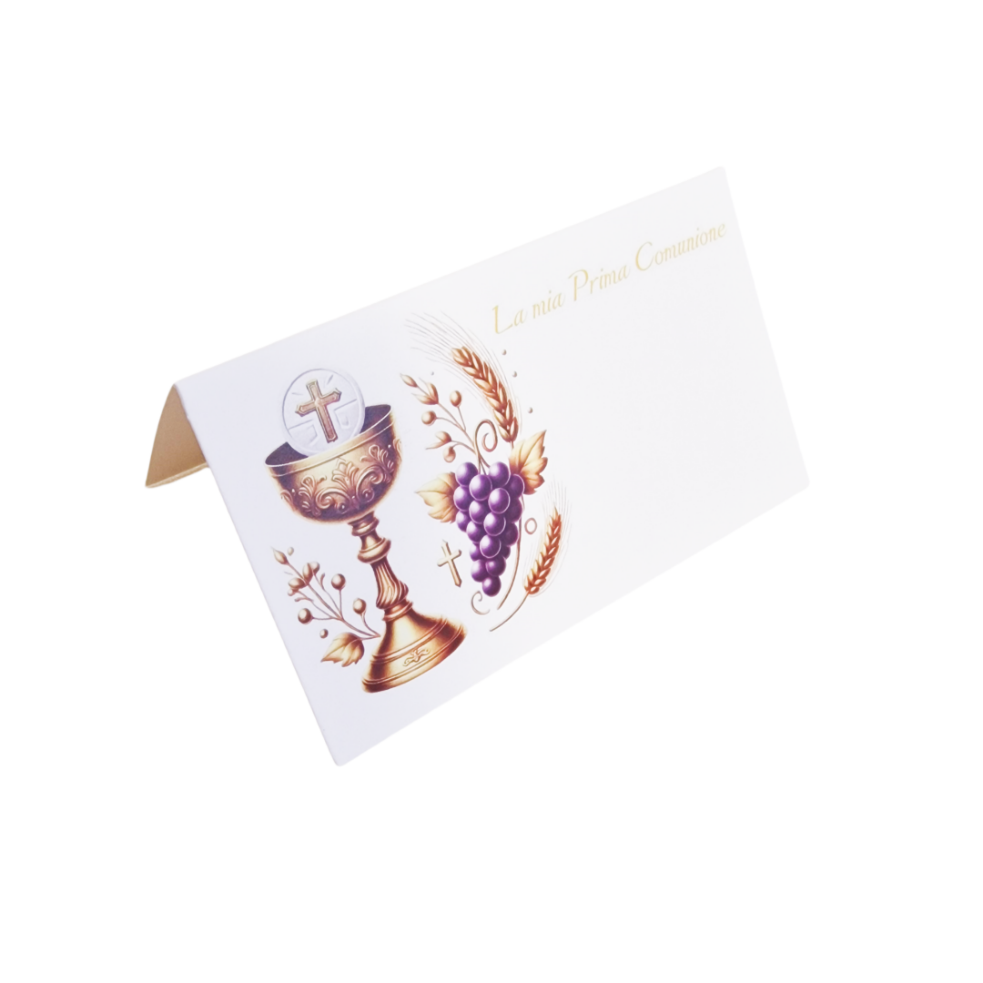 Confezione da 50 Pezzi Segnaposto in Cartoncino Rosso per Occasioni Speciali La prima comunione