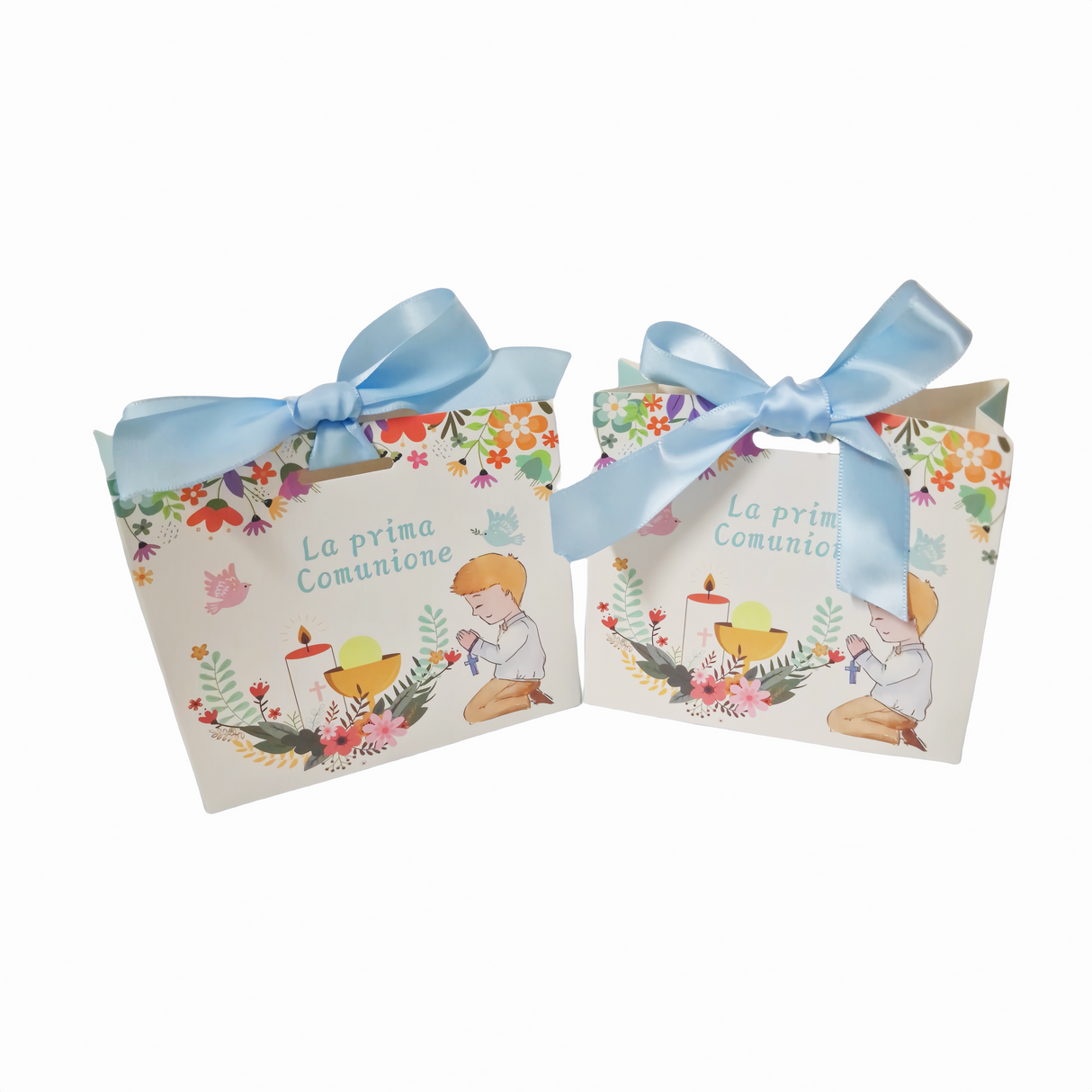 100 pezzi scatola portaconfetti prima comunione Bomboniere Segnaposto compreso il nastro