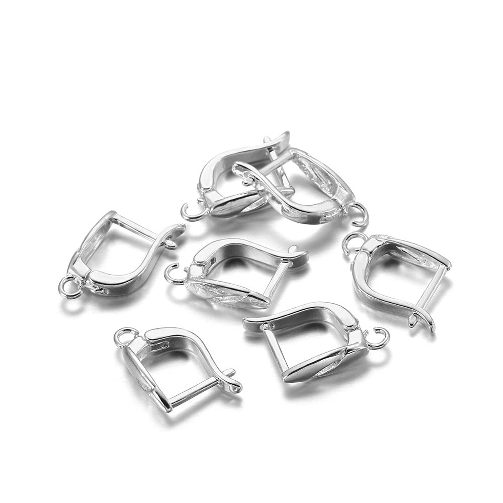 6 pezzi Chiusura Ganci Risultati Dell'Orecchino A Leva Qaudrato