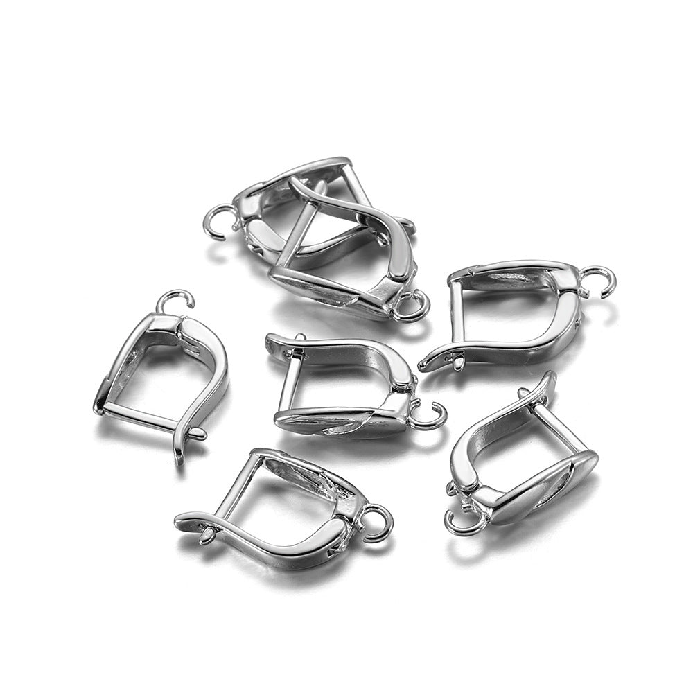 6 pezzi Chiusura Ganci Risultati Dell'Orecchino A Leva Qaudrato