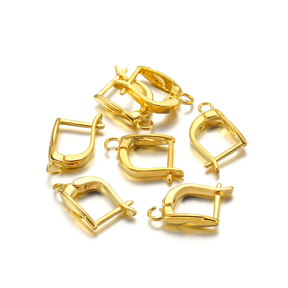 6 pezzi Chiusura Ganci Risultati Dell'Orecchino A Leva Qaudrato