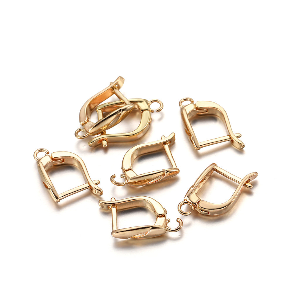 6 pezzi Chiusura Ganci Risultati Dell'Orecchino A Leva Qaudrato