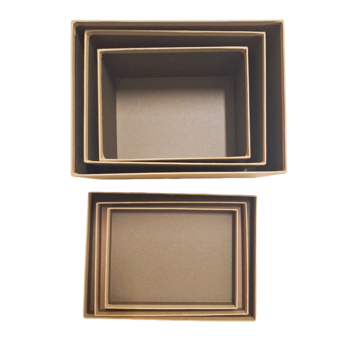 Set di 3 Scatole Regalo con Coperchio in Cartone, Misura 26 * 19 * 15cm+ 23 * 17 * 13cm + 20 * 15 * 11cm