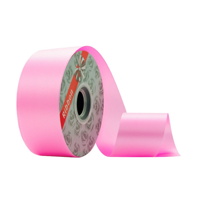 Nastro Regalo Decorativo in Plastica, 50 mm x 90 m, Bianco, per Confezioni e Decorazioni