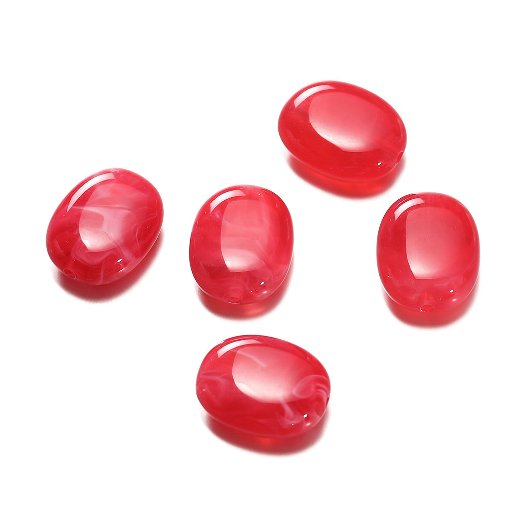 10 PEZZI PERLE ACRILICHE FORMA PIETRA LUCCIDO 15*19mm Fai da Te Braccialetti, Collane, Bigiotteria