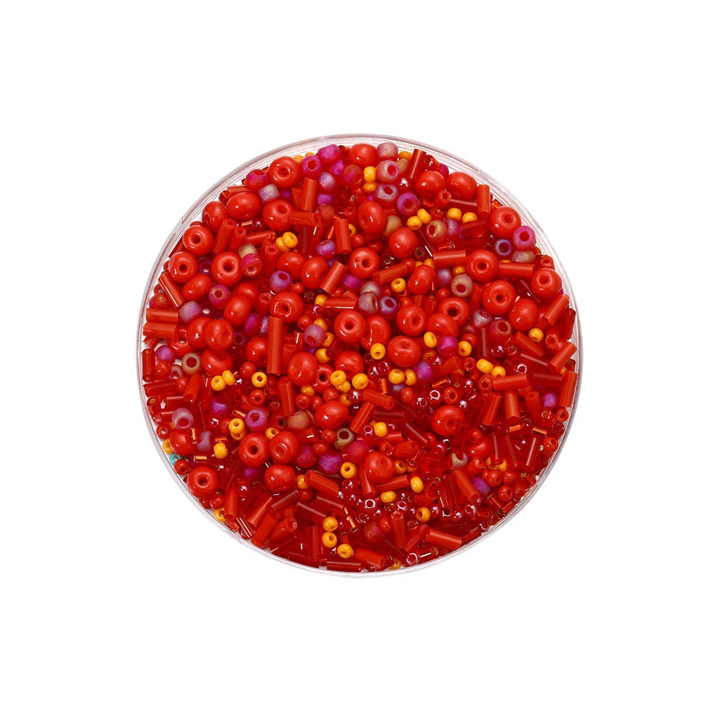 10g Perline di vetro miste rotonde e cilindriche – colori assortiti, alta qualità per gioielli fai da te