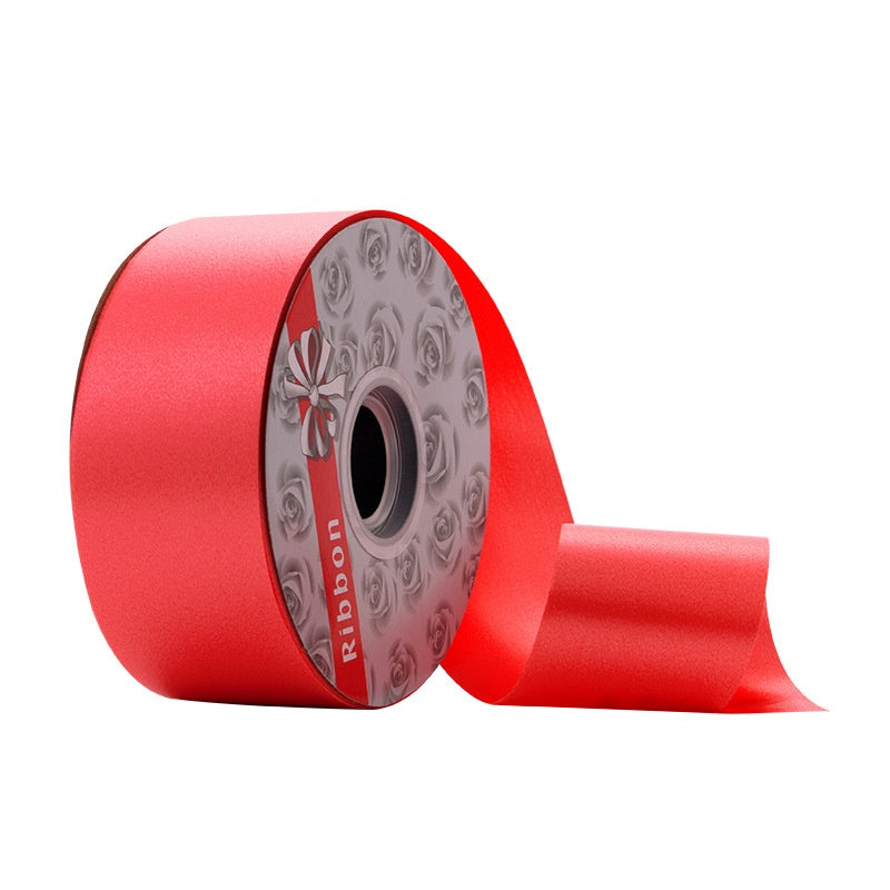 Nastro Regalo Decorativo in Plastica, 50 mm x 90 m, Bianco, per Confezioni e Decorazioni