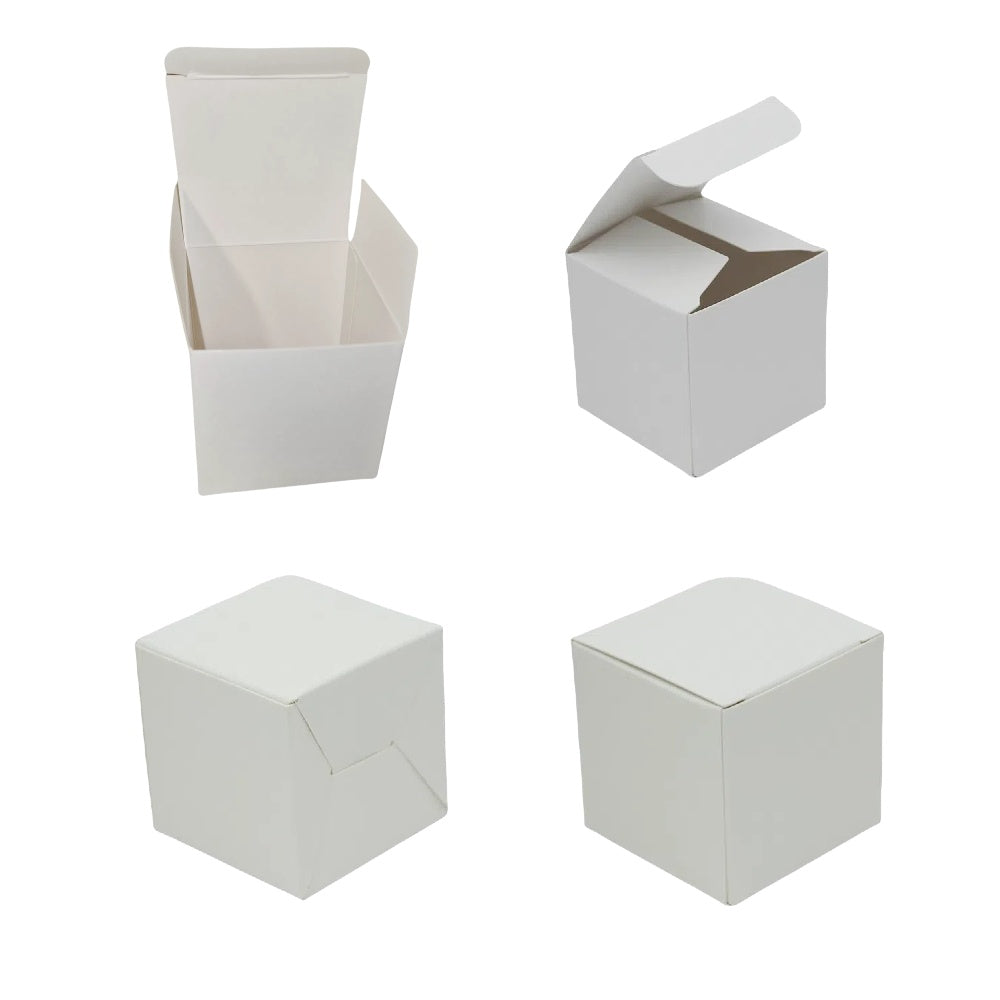 10 Pezzi Scatole Cartone Bianche Con Coperchio Per Regalo Confezione Bomboniera disponibile in varie misure