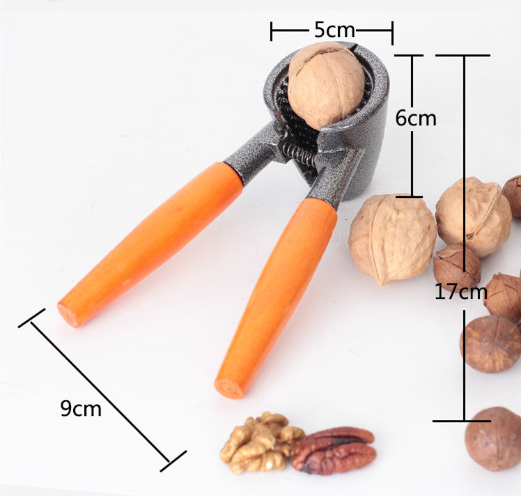 Schiaccianoci professionale con manico in legno e cavatappi