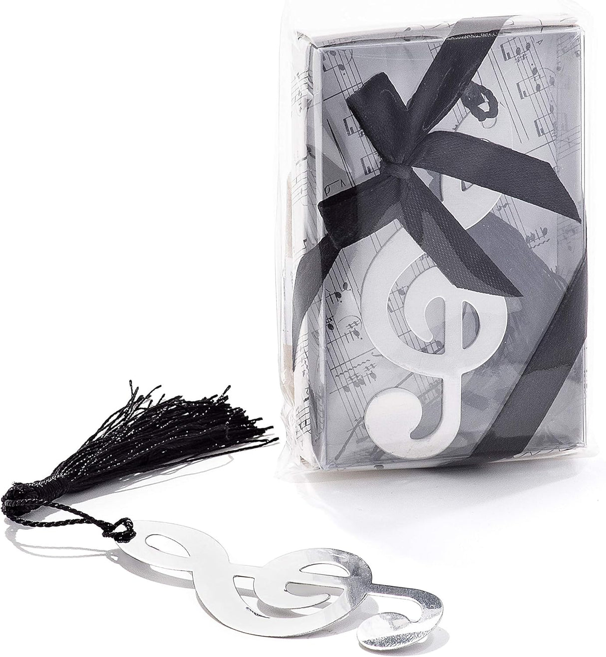 Segnalibro tema musica chiave di violino con nappe