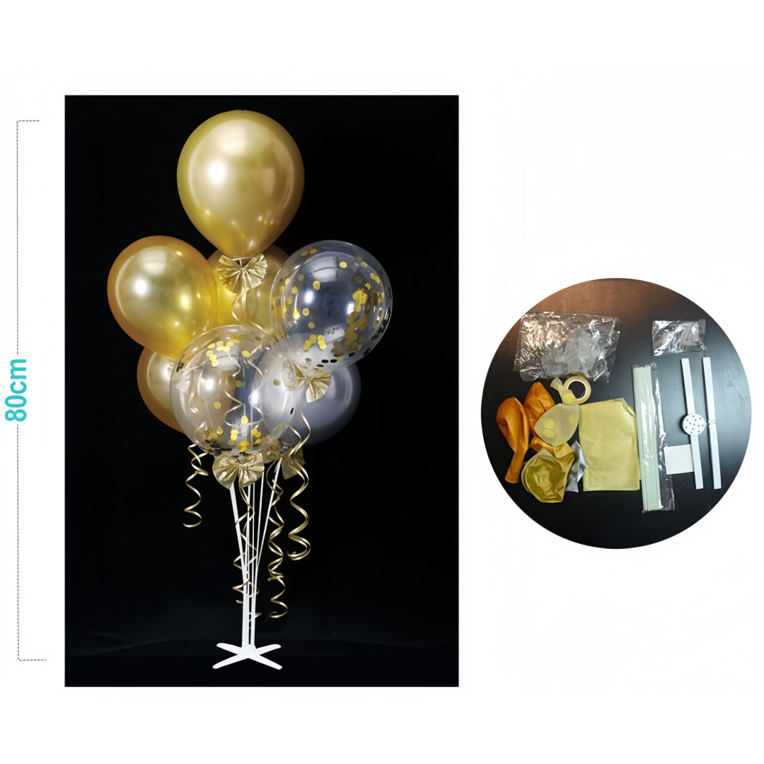 Set Palloncini Oro e Argento - 7 Pezzi | Perfetto come Centrotavola