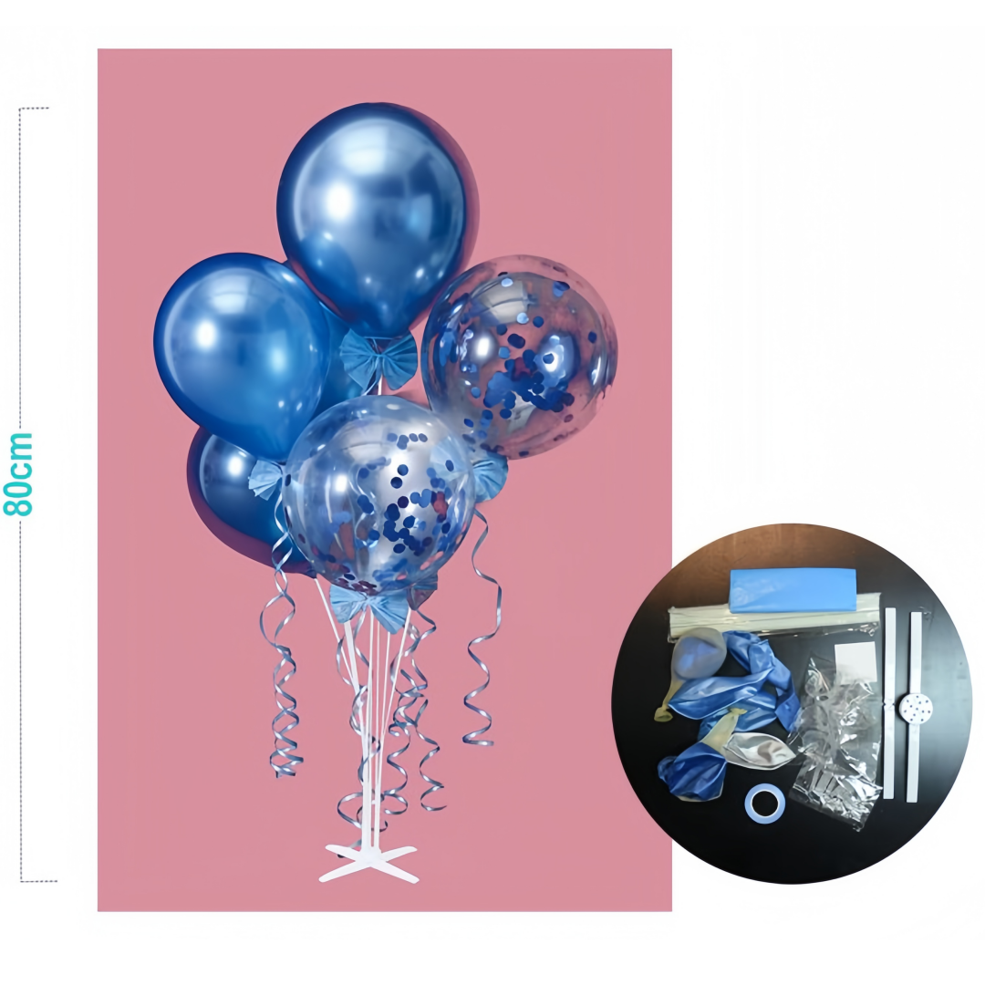 Set Palloncini Metallizzati Blu - 7 Pezzi Perfetto come Centrotavola