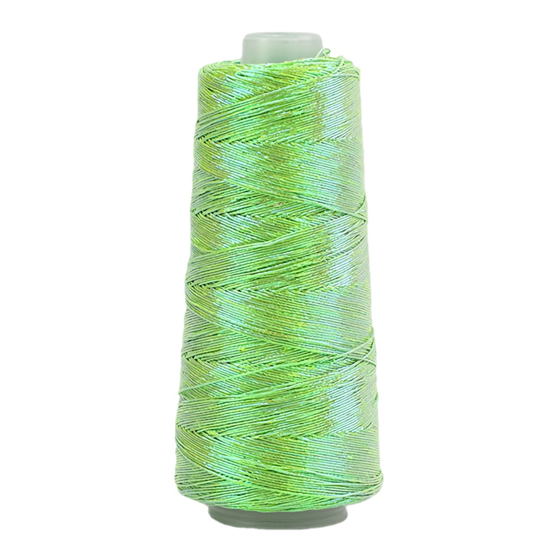 Gomitolo Filo Cordino da Uncinetto glitterato 1mm effetto mettalico metallico per maglieria e uncinetto 200g 475 metri Vari colori