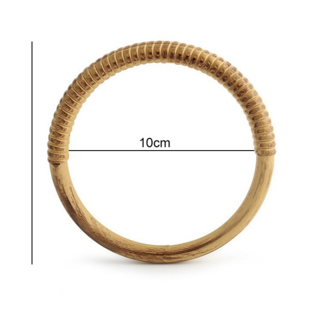 Manici per Borse in Rattan Sintetico, Manico Rigido a Mezzaluna in Plastica per Borse Fai da Te, Accessori per Borse a Mano Artigianali