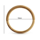 Manici per Borse in Rattan Sintetico, Manico Rigido a Mezzaluna in Plastica per Borse Fai da Te, Accessori per Borse a Mano Artigianali