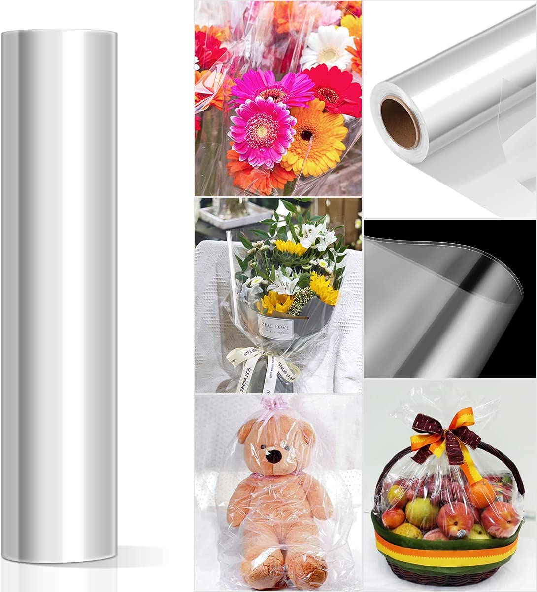 Rotolo Lunghezza 50 Metri Larghezza 60cm (60cm*50M) Involucro di Cellophane