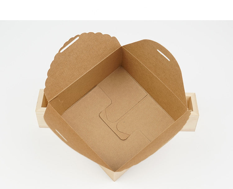 50pz Cubo Scatola Portaconfetti Carta Kraft Con Etichetta Forma Cuore, Corda di Canapa