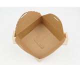 50pz Cubo Scatola Portaconfetti Carta Kraft Con Etichetta Forma Cuore, Corda di Canapa