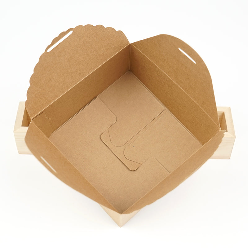 50pz Cubo Scatola Portaconfetti Carta Kraft Con Etichetta Forma Cuore, Corda di Canapa