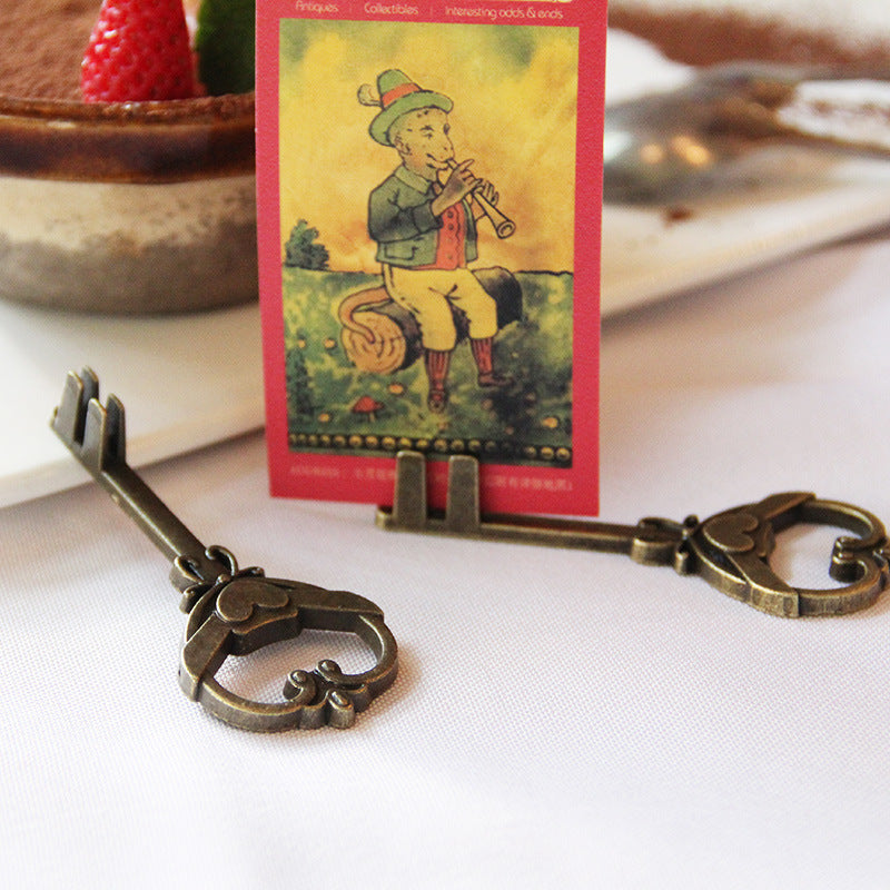 Segnaposto Segnatavolo Porta Foto a forma CHIAVE Vintage Antica