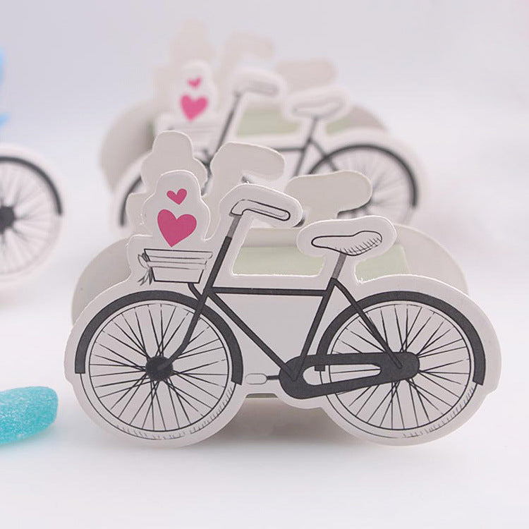 50 Pezzi Scatolie Portaconfetti Forma Bicicletta Cuore Love