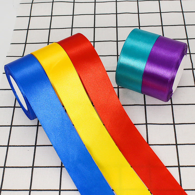 Nastro Doppio Raso confezione Regalo Creazione fai da te, lunghezza 25 yard 4cm