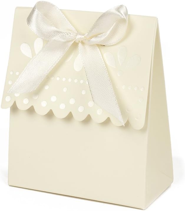 50pz scatole portaconfetti confettata colore Avorio Crema