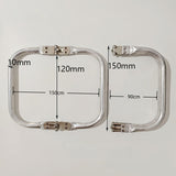 1 Pezzo Chiusura per Borsa Uncinetto a Scatto, Telaio in Alluminio con Manico, Cornice Clic Clac per Borse Fai da Te Varie Misure