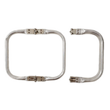 1 Pezzo Chiusura per Borsa Uncinetto a Scatto, Telaio in Alluminio con Manico, Cornice Clic Clac per Borse Fai da Te Varie Misure