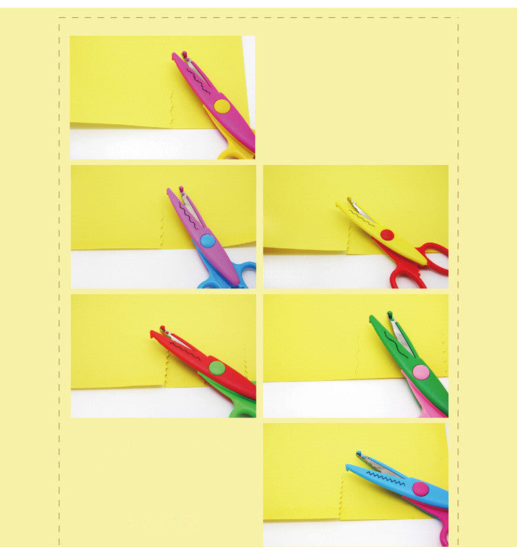 Forbici Decorative, Set Forbice con 6 Lame, multicolore,fai da te