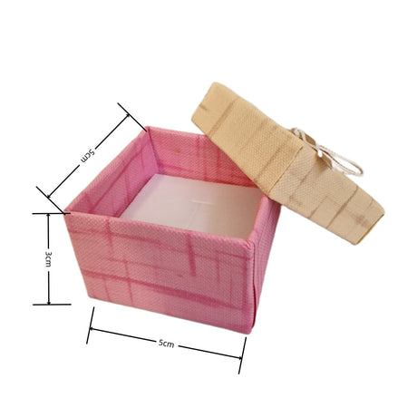 Set 24 Scatole Regalo per Gioielli, 5x5x3 cm, Multicolore con Fiocco Decorativo, Inserto Velluto Schiuma