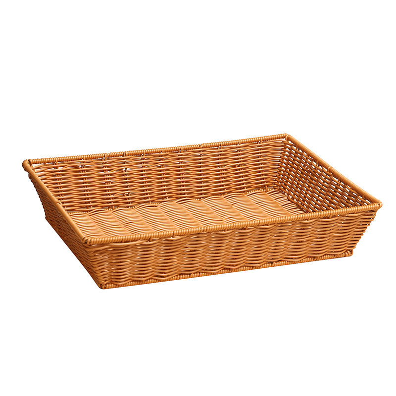 Vassoio Cesto rettangolare intrecciato in vimini vintage per bomboniere sacchetti oggetti