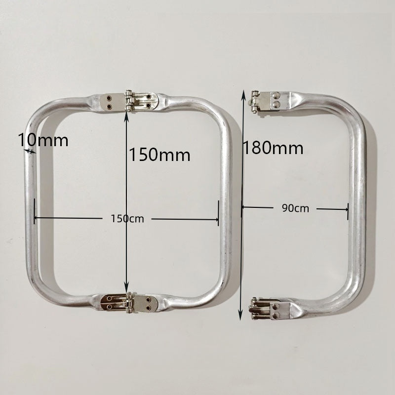 1 Pezzo Chiusura per Borsa Uncinetto a Scatto, Telaio in Alluminio con Manico, Cornice Clic Clac per Borse Fai da Te Varie Misure