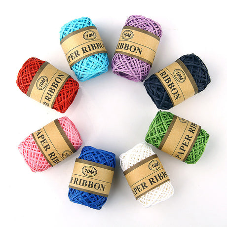 24 Rotoli Spago di Carta Raffia Filo da 10 Metri Colore assoriti Nastri