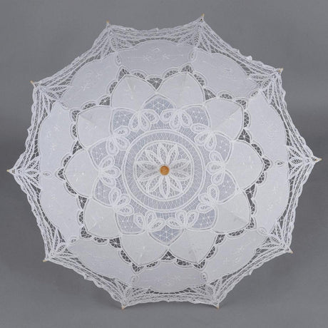 Lace Parasol Ombrello sposa in pizzo bianco decorazione addobbo estate foto ricordo