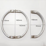 1 Pezzo Chiusura per Borsa Uncinetto a Scatto, Telaio in Alluminio con Manico, Cornice Clic Clac per Borse Fai da Te Varie Misure