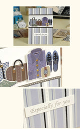 Biglietto di Auguri per Papà con Decorazioni 3D – Cartolina Elegante per Festa del Papà, Compleanno e Ringraziamento