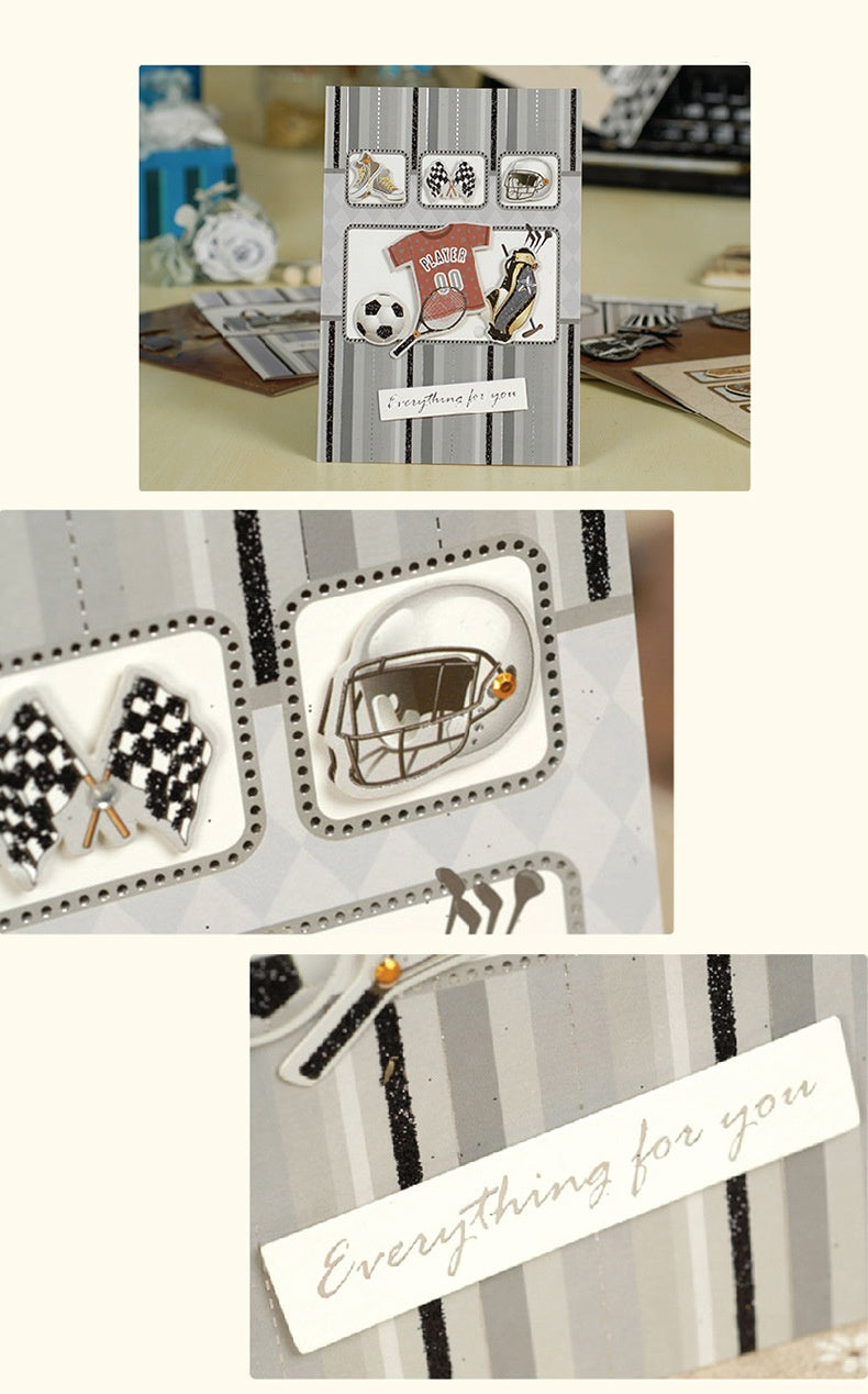 Biglietto di Auguri per Papà con Decorazioni 3D – Cartolina Elegante per Festa del Papà, Compleanno e Ringraziamento