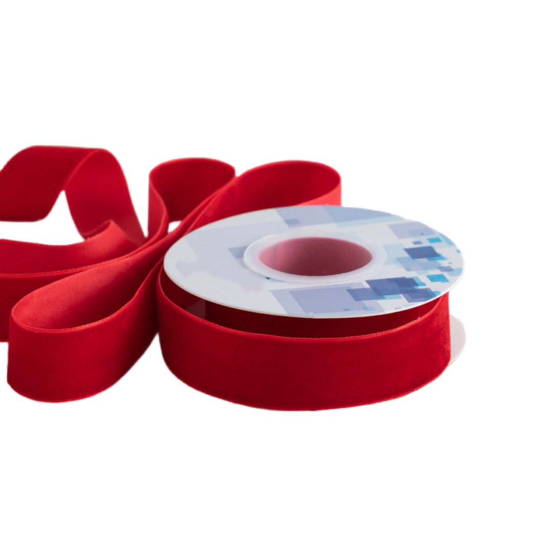 Nastro di Velluto Multicolore 2,5cm x 5 Yard (4,5m) Bobina Singola, Tessuto Morbido per Confezioni Regalo, San Valentino, Ghirlande Natalizie, Bouquet,Bomboniere